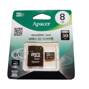 Карта памяти 8Gb Apacer microSD High-Capacity (Class 10) UHS-1