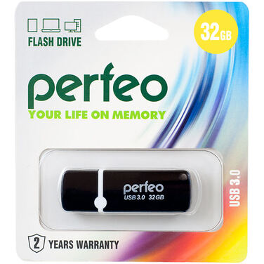 Память Flash Drive 32Gb Perfeo C08 Black USB 3.0