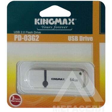 Память Flash Drive 64Gb Kingmax USB PD-03 White