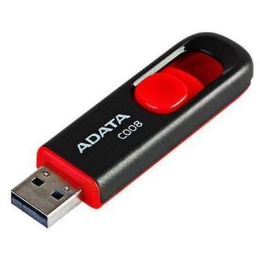 Память Flash Drive 16Gb A-Data C008,USB 2.0 черный (AC008-16G-RKD)