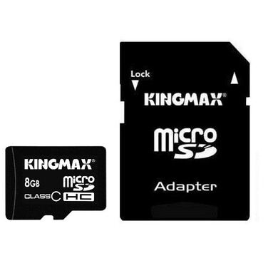 Карта памяти 8Gb Kingmax microSDHC class10 + адаптер SD (KM08GMCSDHC101A)