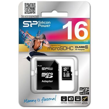 Карта памяти 16GB Silicon Power microSDHC Class 10 + адаптер SD (SP016GBSTH010V10-SP)