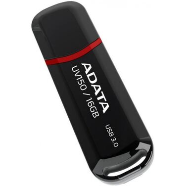 Память Flash Drive 16Gb ADATA UV150 black, USB 3.0 (AUV150-16G-RBK)