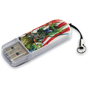 Память Flash Drive 16GB Verbatim Mini Tattoo Edition, USB 2.0, Дракон (49888)