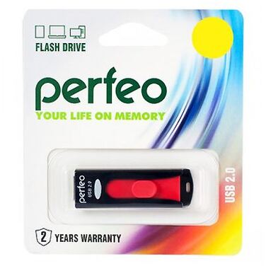 Память Flash Drive 16Gb Perfeo S01 black, USB 2.0 (PF-S01B016)