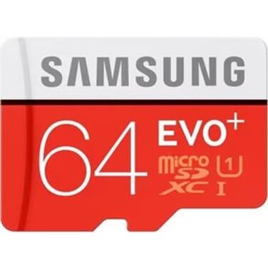 Карта памяти 64GB Samsung EVO+ microSDXC, UHS-I, Class 10 + SD адаптер (MB-MС64DA/RU)