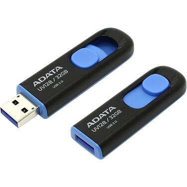 Память Flash Drive 32GB A-DATA UV128, USB 3.0, Черный