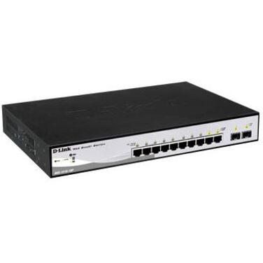Коммутатор D-Link DGS-1210-10P Gigabit Smart III 8x10/100/1000 PoE ports 2 combo 1000Base-T/MiniGBIC