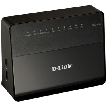 Маршрутизатор D-Link DSL-2650U/RA/U1A Wireless N 150 ADSL2+ USB Modem Router 4UTP 10/100Mbps, 802.11