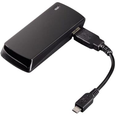Аккумулятор Hama Н-115039 для зарядки смартфонов/MP3/и т.д, кабель USB-micro USB, 5В/1000 мА, черный