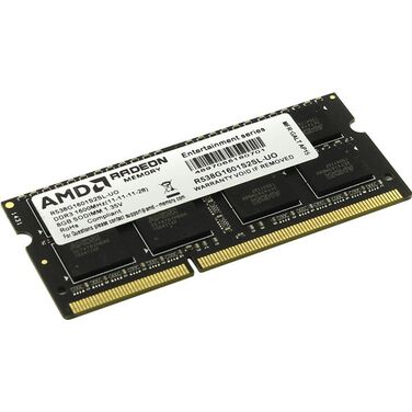 Память 8Gb DDR3 SODIMM 1600MHz AMD Radeon (R538G1601S2SL-U) CL11, 1.35V RTL