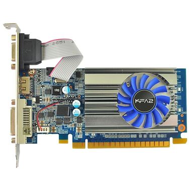 Видеокарта 1Gb PCI-E KFA2 GeForce GT 710 DDR3 64BIT W/VGA/HDMI/DVI-D/Cooling Fan, OEM