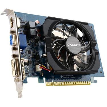 Видеокарта 2Gb Gigabyte GeForce GT 730 64b DDR5 DVI+HDMI+D-SUB, (GV-N730D5-2GI) RTL